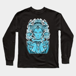 The Snow Queen - White Outline Version Long Sleeve T-Shirt